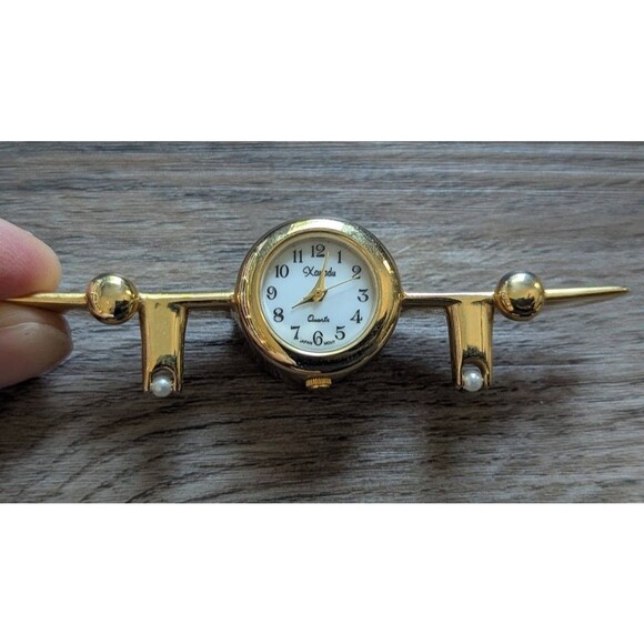 Vintage Xanadu Quartz Mini Airplane Desk Clock Gold Needs Battery Paperweight - Picture 3 of 4